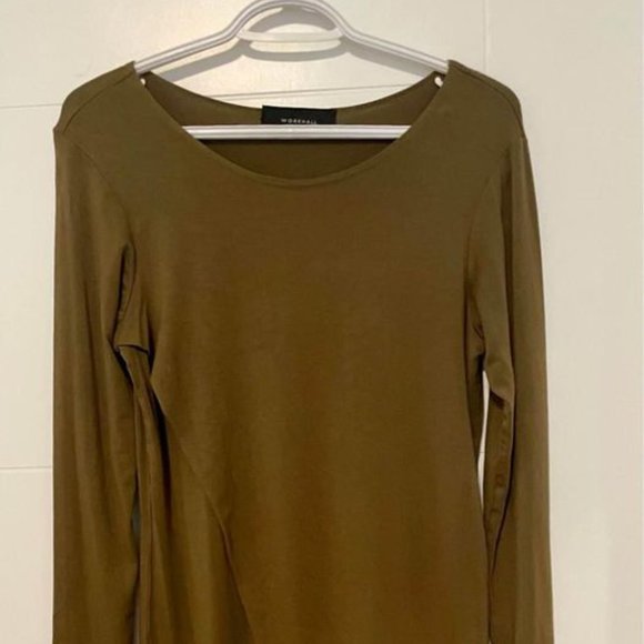 Olive Green Workhall Dress - Picture 1 of 4